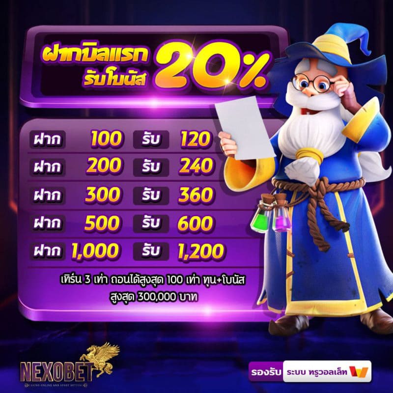 nexobet-โปรฝากบิลแรก